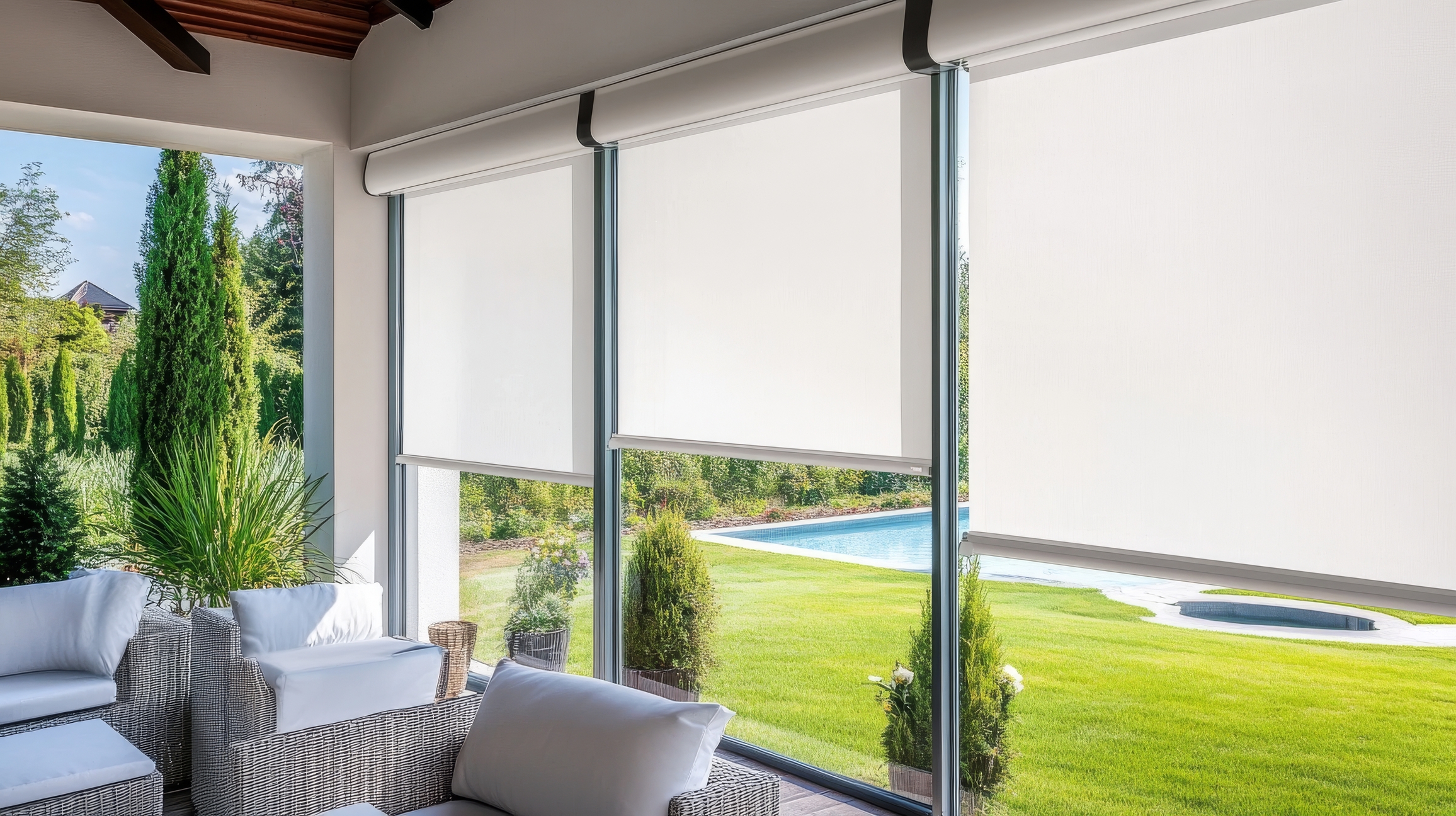 Vistaweave Mesh Patio Blinds | Waterproof Outdoor Blinds | Privacy & Comfort | Automated Blinds Installation Melbourne