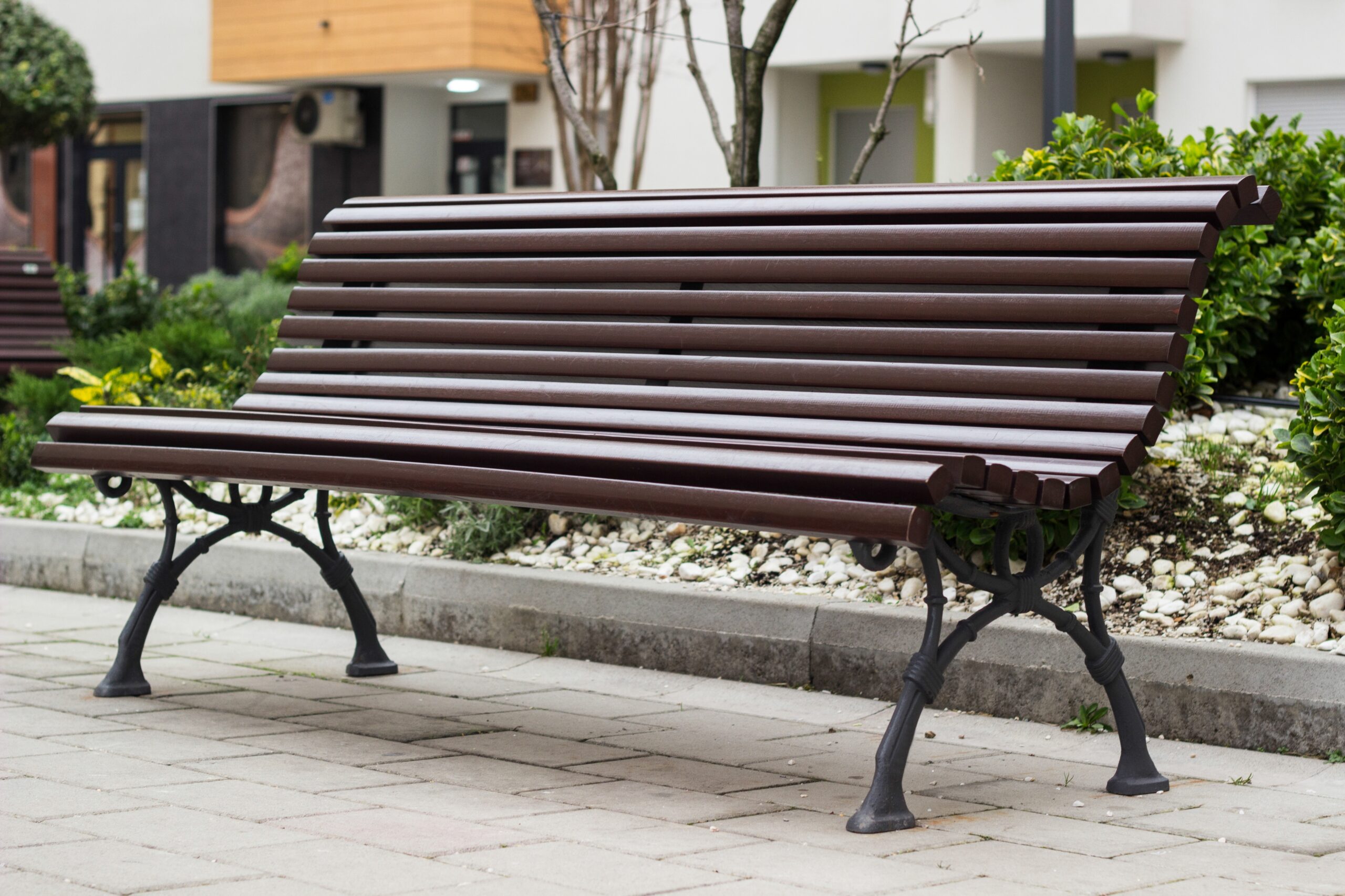 Public space furniture installation featuring durable streetscape furniture and practical urban furniture for schools in an Australian community space.