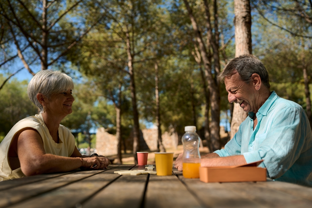 Australian park picnic area featuring aluminium picnic settings, commercial picnic benches and quality park furniture manufacturers.